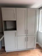 Keukenkast ruim grijs/ massieve deuren/vak voor inbouw oven, 200 cm of meer, Ophalen of Verzenden, Zo goed als nieuw, 50 tot 75 cm