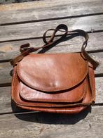 Vintage retro tuigleren tas leer, Ophalen of Verzenden, Gebruikt, Bruin, Leer
