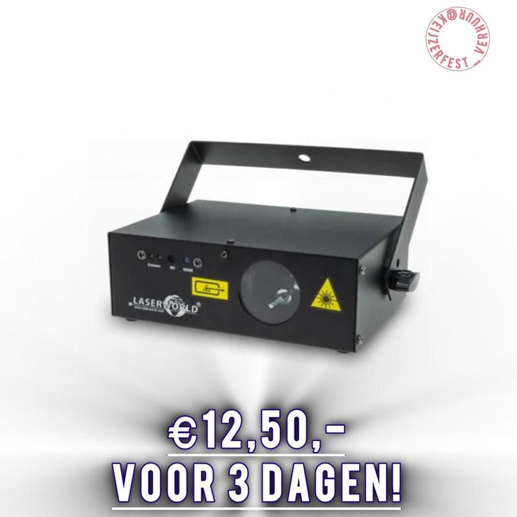 Laser huren? (Vanaf €12,50,- voor 3 dagen), Muziek en Instrumenten, Licht en Laser, Zo goed als nieuw, Ophalen of Verzenden