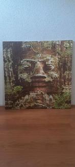 Canvas Buddha Print Tempel Gezicht 80x80 - Prima Staat, Ophalen, Gebruikt, Print, 75 tot 100 cm