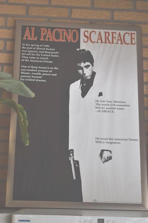 Scarface filmposter | Al Pacino | 65 x 95 cm | vintage, Verzamelen, Posters, Zo goed als nieuw, Film en Tv, Rechthoekig Staand