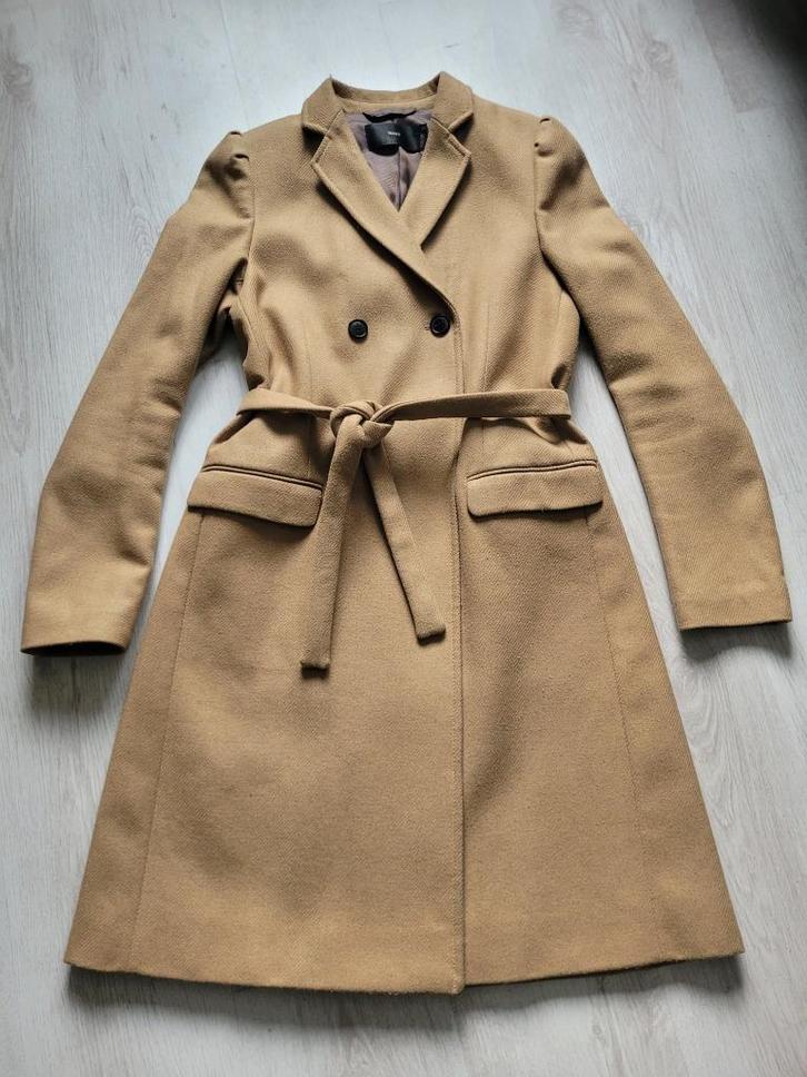 Super chique winterjas van Filippa K, maat S, Kleding | Dames, Jassen | Winter, Zo goed als nieuw, Maat 36 (S), Beige, Ophalen of Verzenden