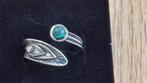 zilveren ring met groene steen, Nieuw, Ophalen of Verzenden, Dame, Zilver
