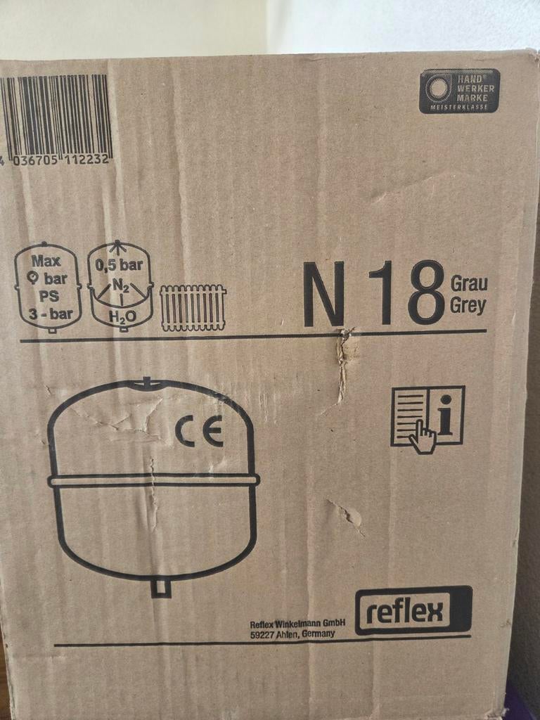Drukvaat N18 - Nieuw in doos, Doe-het-zelf en Verbouw, Geisers en Boilers, Nieuw, Minder dan 3 jaar oud, Minder dan 20 liter, Boiler