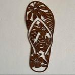 Geroest Flip flop met tropische blad slipper wanddecoratie, Ophalen of Verzenden, Nieuw