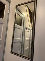 Grote spiegel met zilverkleurige lijst, Huis en Inrichting, Woonaccessoires | Spiegels, 100 tot 150 cm, Rechthoekig, Zo goed als nieuw