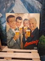 amstel bier poster wereldbollen, Ophalen, Deurposter of groter, Reclame, Rechthoekig Staand