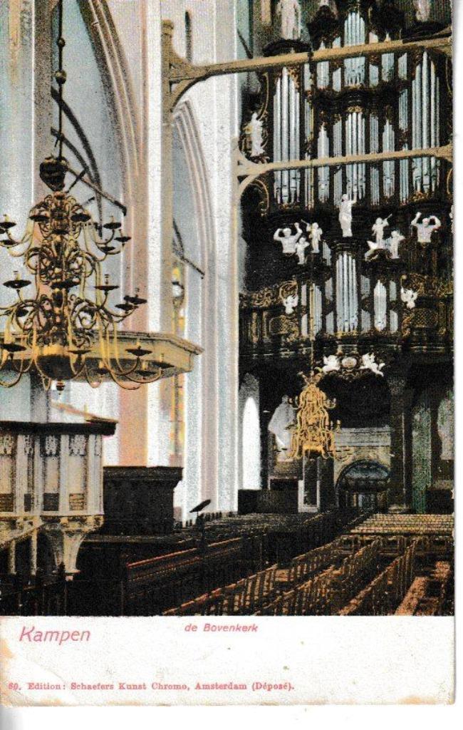KAMPEN - De BOVENKERK, Verzamelen, Ansichtkaarten | Nederland, Ongelopen, Overijssel, 1920 tot 1940, Ophalen of Verzenden