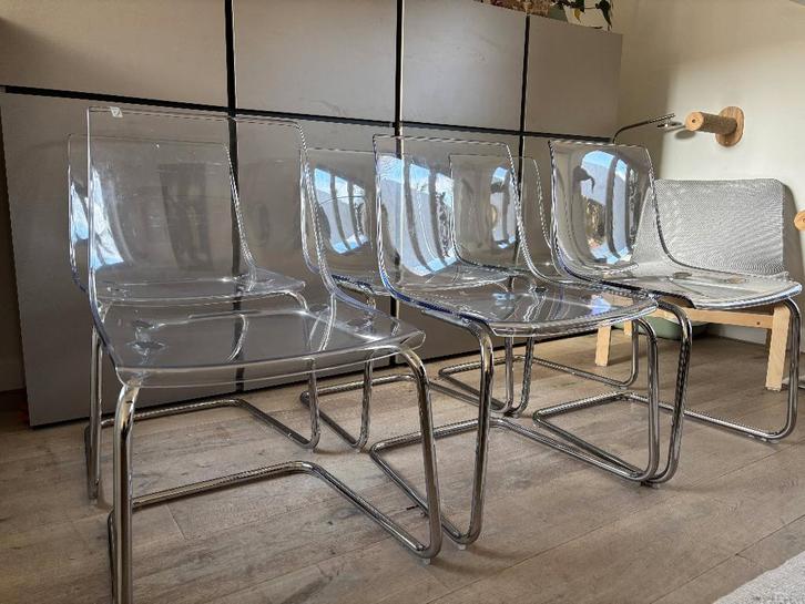 IKEA Tobias eetkamerstoel, Huis en Inrichting, Stoelen, Gebruikt, Vijf, Zes of meer stoelen, Metaal, Overige materialen, Overige kleuren