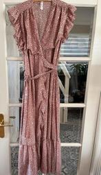 🌺mooie rood/creme overslag zomer jurk mt  M/L 38/40/42, Maat 38/40 (M), Ophalen of Verzenden, Zo goed als nieuw, Rood