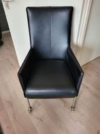 Eetkamerstoelen kunstleer op wieltjes - als nieuw!, Huis en Inrichting, Stoelen, Ophalen of Verzenden, Zo goed als nieuw, Eén