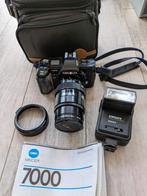 Minolta 7000 met lens en flitser, Audio, Tv en Foto, Fotocamera's Analoog, Ophalen of Verzenden, Niet werkend, Spiegelreflex, Minolta