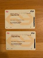 2 trein dagkaartjes, Tickets en Kaartjes, Twee personen, Trein, Nederland, Algemeen kaartje