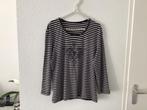 Zwart Wit Gestreept Shirt Lange Mouwen L, Ophalen of Verzenden, Zo goed als nieuw, Zwart, Lange mouw