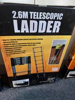 Telescopische Ladder Telescoop vouwladder 2.6 M Aluminium, Doe-het-zelf en Verbouw, Ladders en Trappen, Nieuw, Ladder, 1045 AL