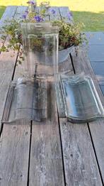 4 glazen dakpannen vh, Doe-het-zelf en Verbouw, Dakpannen en Dakbedekking, Ophalen, Gebruikt