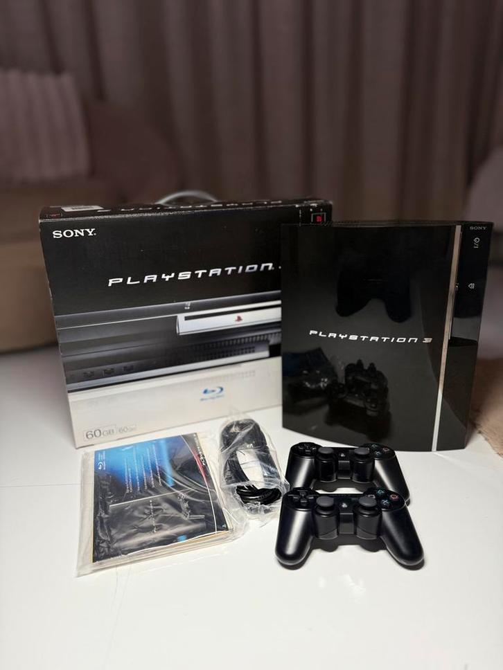 PlayStation 3 BC 60GB Compleet in Doos Topstaat, Spelcomputers en Games, Spelcomputers | Sony PlayStation 3, Gebruikt, Phat, 60 GB
