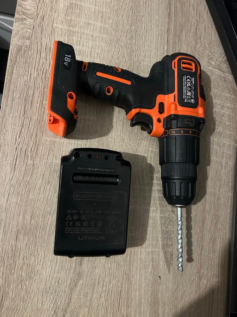 Black+Decker BDCHD18 Klopboormachine - 18V, Doe-het-zelf en Verbouw, Gereedschap | Boormachines, Boormachine, Gebruikt, Ophalen of Verzenden