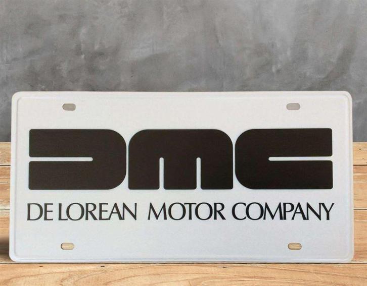 Delorean DMC BACK TO THE FUTURE auto Nummerplaat usa, Verzamelen, Automerken, Motoren en Formule 1, Nieuw, Auto's, Ophalen of Verzenden