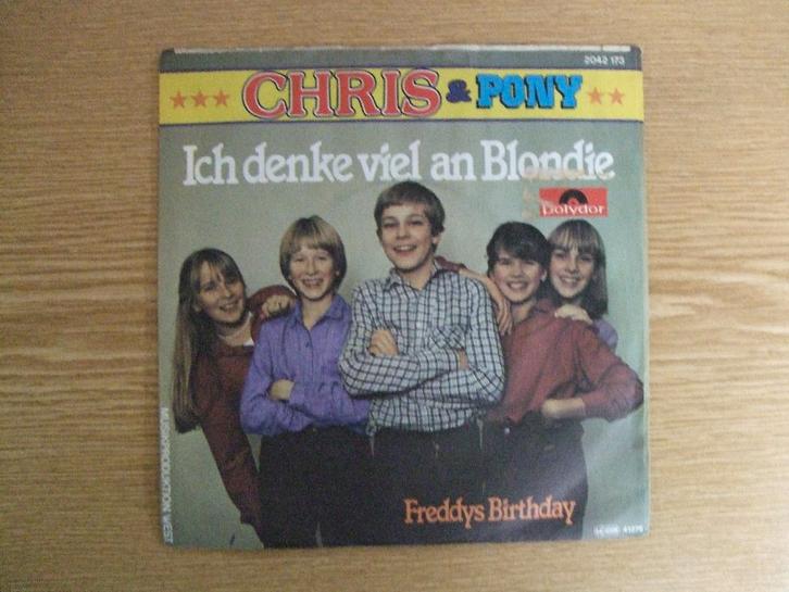 CHRIS & PONY   ICH DENKE VIEL AN BLONDIE / FREDDYS BIRTHDAY, Cd's en Dvd's, Vinyl Singles, Zo goed als nieuw, Single, Pop, 7 inch