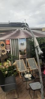 zweefparasol, Ophalen, 250 tot 500 cm, Hout, 200 tot 400 cm