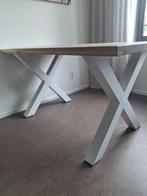 Eetkamertafel NIEUW! Met eiken blad, Huis en Inrichting, Tafels | Eettafels, Ophalen, Eikenhout, Nieuw, Vier personen