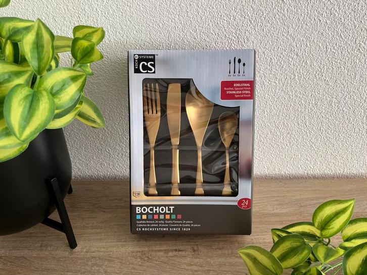 CS Carl Schmidt Sohn BOCHOLT Bestekset 24 dlg Gold - Nieuw, Huis en Inrichting, Keuken | Bestek, Nieuw, Ophalen of Verzenden