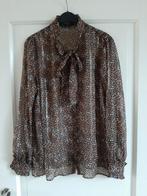 Maison Scotch panterprint blouse maat L/XL, Bruin, Maat 42/44 (L), Zo goed als nieuw, Maison Scotch
