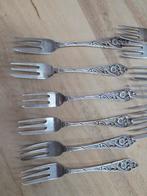 Vintage verzilverde gebaksvorkjes set, Antiek en Kunst, Antiek | Bestek, Ophalen of Verzenden