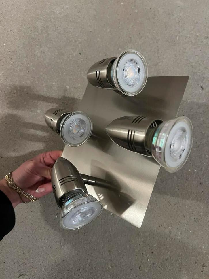 Eglo Magnum LED Plafondspot - Nikkel/Chroom, Huis en Inrichting, Lampen | Plafondlampen, Gebruikt, Metaal, Ophalen