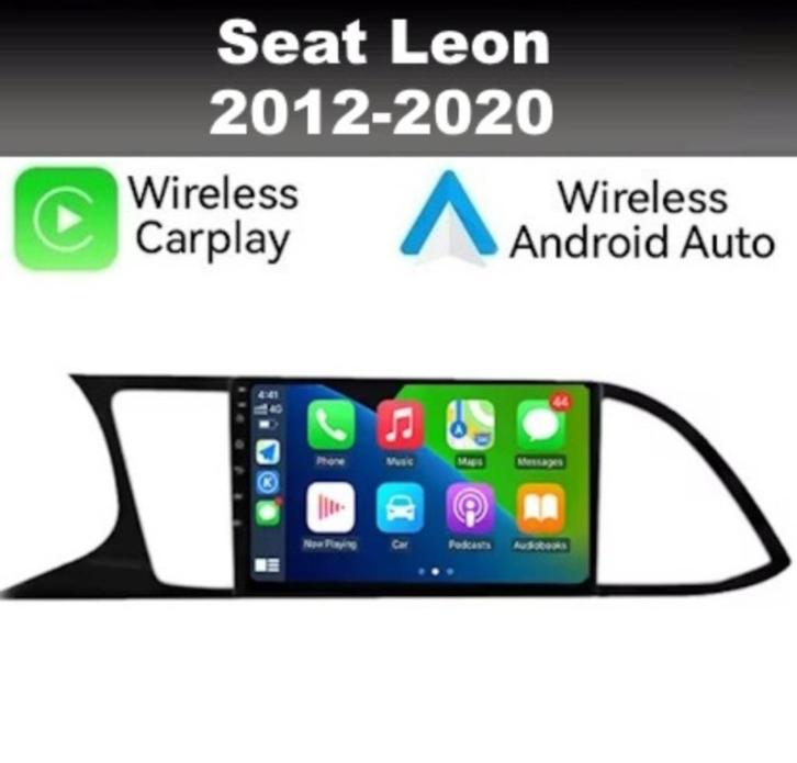 Seat Leon 2012- navigatie android 14 wifi dab carplay 9inch, Auto diversen, Autoradio's, Nieuw, Ophalen of Verzenden