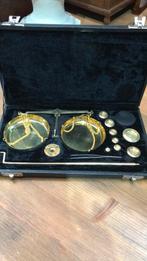 Juweliers weegschaal van messing., Minder dan 10 kg, Keukenweegschaal, 1 tot 500 gram, Ophalen of Verzenden