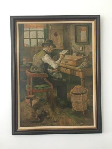 Adriaan la Rivière 1857-1941 schilderij (110 x 83 x 4,5 cm) beschikbaar voor biedingen