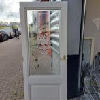 Oude deur met geëtst glas, Ophalen, Gebruikt, 80 tot 100 cm, Binnendeur