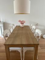 Witte eetkamerstoelen, Huis en Inrichting, Ophalen, Brocant, landelijk, Wit, Zo goed als nieuw