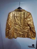 Gouden glitter blazer - perfect voor carnaval!, Kleding | Heren, Carnaval, Onbekend, Maat 48/50 (M), Ophalen of Verzenden