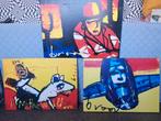 3x herman brood kunst op canvas. 50×70 cm, Antiek en Kunst, Kunst | Litho's en Zeefdrukken, Ophalen