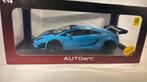 Lamborghini gallardo gt3 fl2 bleu autoart 1.18, Hobby en Vrije tijd, Modelauto's | 1:18, Ophalen of Verzenden, Autoart, A, A