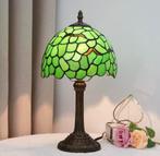 Herfst/Winter Groene Bladeren Glas-in-Lood Tafellamp, Verzenden, Nieuw