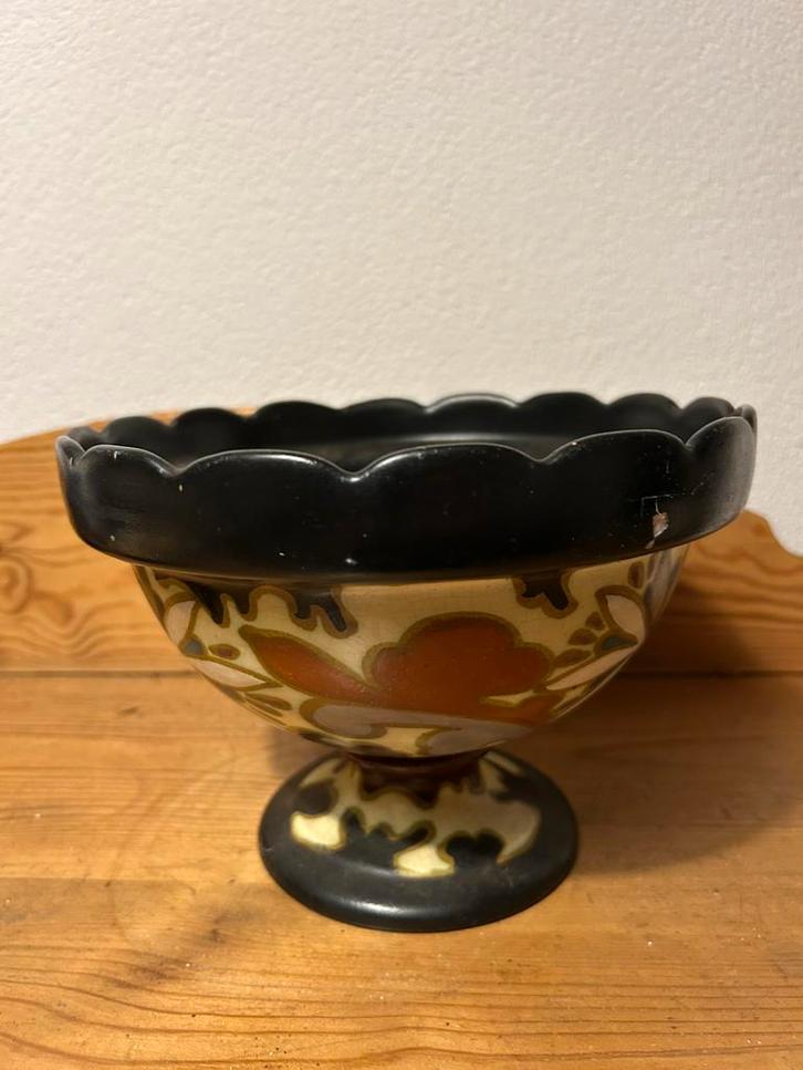 Gouda plateel. Aardewerk vaas bloempot, Antiek en Kunst, Antiek | Keramiek en Aardewerk, Ophalen of Verzenden
