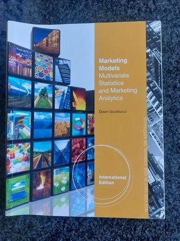 Marketing Models Multivariate statistics dawn lacobucci beschikbaar voor biedingen