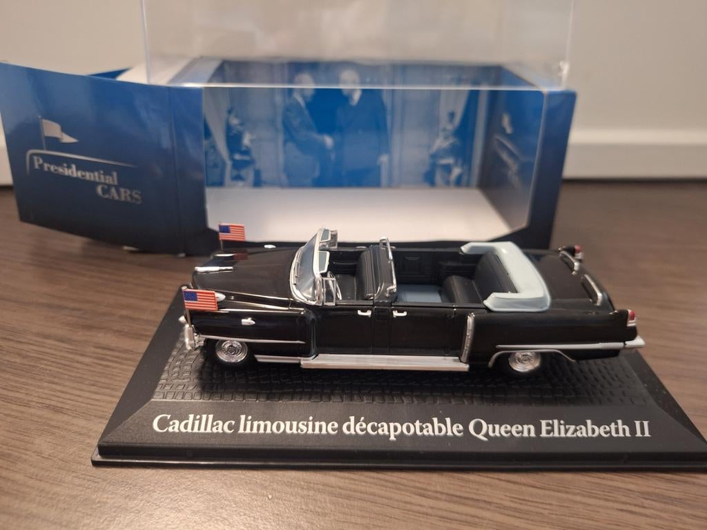 Cadillac limousine decapotable Queen Elizabeth II, Hobby en Vrije tijd, Modelauto's | 1:43, Ophalen of Verzenden, Nieuw, Auto