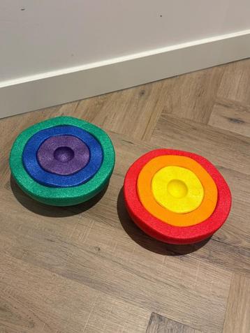 Nieuw 6x Regenboog Inside Out Stapelstenen stepping stones  beschikbaar voor biedingen