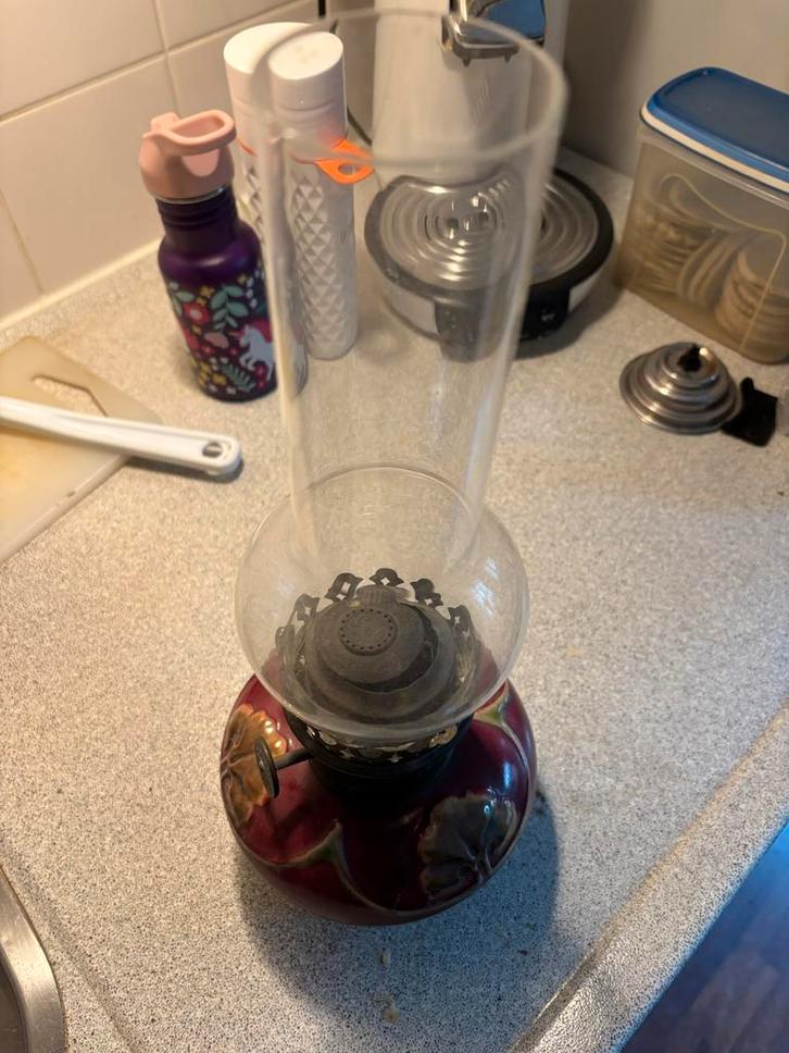 Antieke Petroleumlamp, ca. 1900, Witgoed en Apparatuur, Blenders, Gebruikt, Ophalen of Verzenden