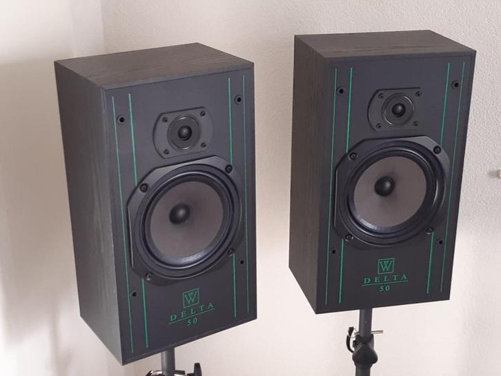 Wharfedale Delta 50 speakers, Power Handling 75W, Audio, Tv en Foto, Luidsprekers, Gebruikt, Front, Rear of Stereo speakers, 60 tot 120 watt