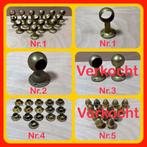 187. Antieke Messing Leuninghouders of voor gordijn roede, Ophalen of Verzenden, Minder dan 100 cm