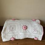 XL Vintage Gehaakte Sprei met Rozen, Handwerk, Romantisch, Wit, Overige typen, Tweepersoons, Ophalen of Verzenden
