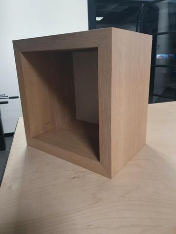 3 Wandbakjes Echt Eiken - 37.5x37.5x27cm beschikbaar voor biedingen