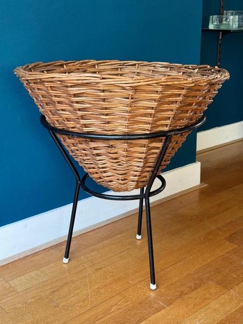 Vintage Rohé Noordwolde rotan mand, rieten mand, Huis en Inrichting, Woonaccessoires | Overige, Gebruikt, Ophalen of Verzenden