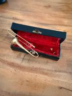 Miniatuur trombone + 2X miniatuur Viooltjes, Muziek en Instrumenten, Blaasinstrumenten | Trombones, Ophalen, Gebruikt, Overige typen